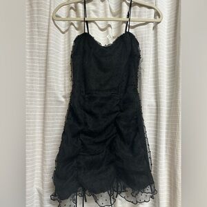 Elegant Black Spaghetti Strap Dress